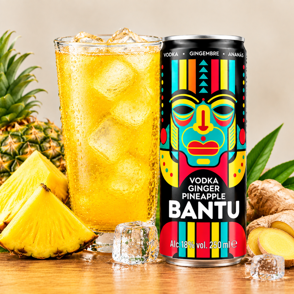 Vodka con Jengibre y Piña Bantu 250ml