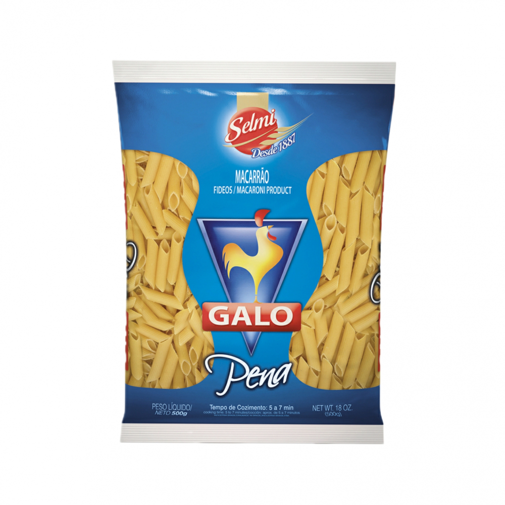 Pasta Pena (Penne) 500g Galo azul