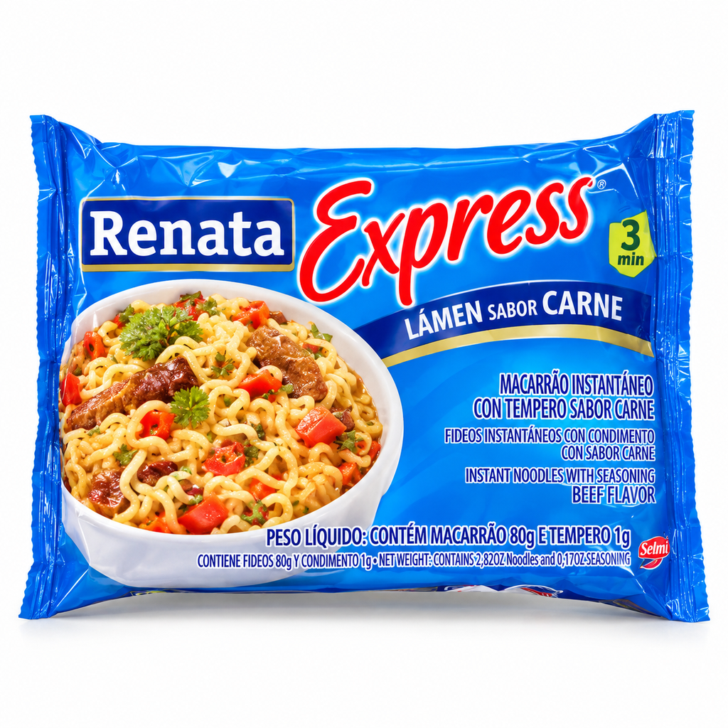 Fideos Instantaneos (Noodles) sabor a Carne 85g Renata