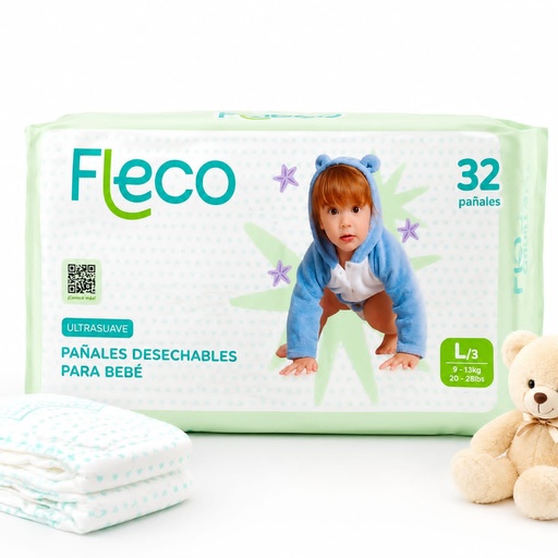 Pamper Fleco Talla II (32u)