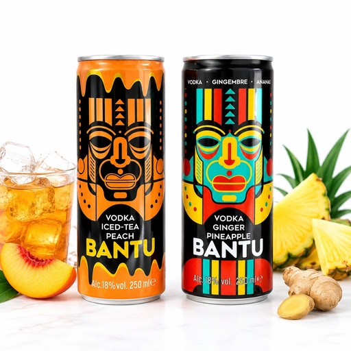 Vodka con Jengibre y Piña Bantu 250ml