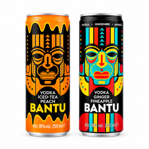 Vodka con Jengibre y Piña Bantu 250ml