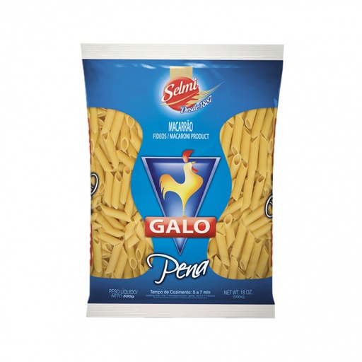 Pasta Pena (Penne) 500g Galo azul