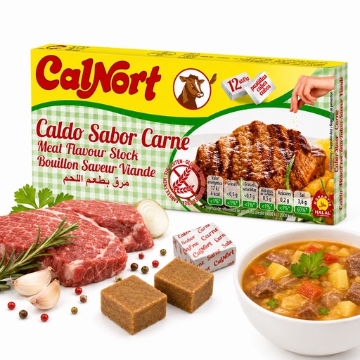 Caldo de Carne pastilla 10 g Calnort