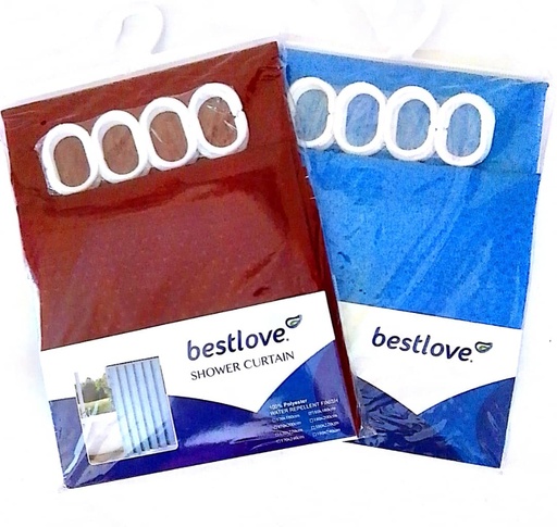 SET CORTINA DE BAÑO CON ARGOLLAS DE POLIESTER 2