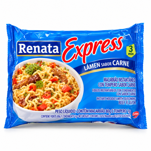 Fideos Instantaneos (Noodles) sabor a Carne 85g Renata